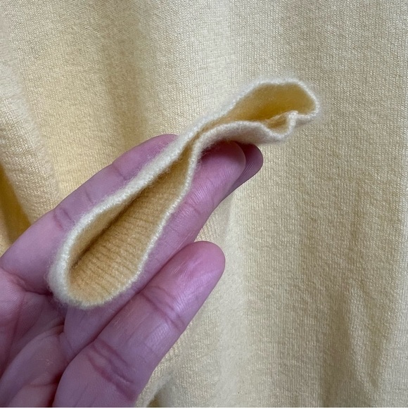 Madewell Cashmere U-Neck Pullover in Iced Lemon Yellow Size Small - Picture 13 of 13